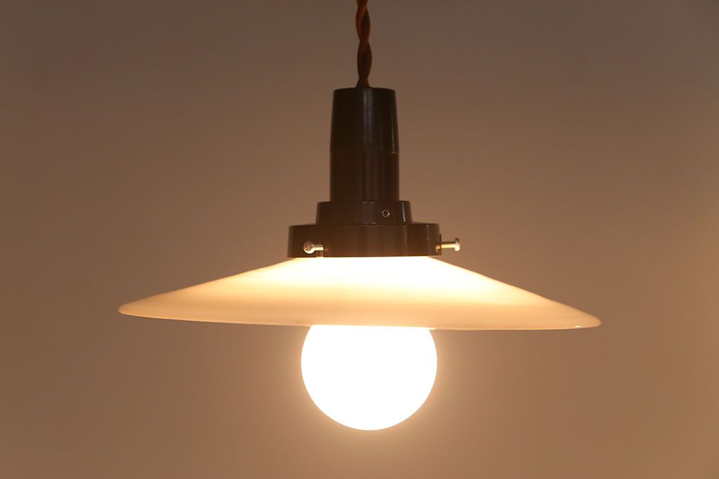 昭和レトロ　平笠照明2個セット(3)