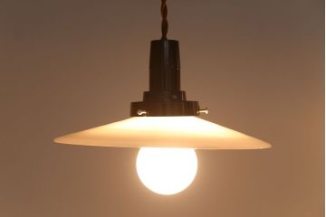 昭和レトロ　平笠照明2個セット(3)