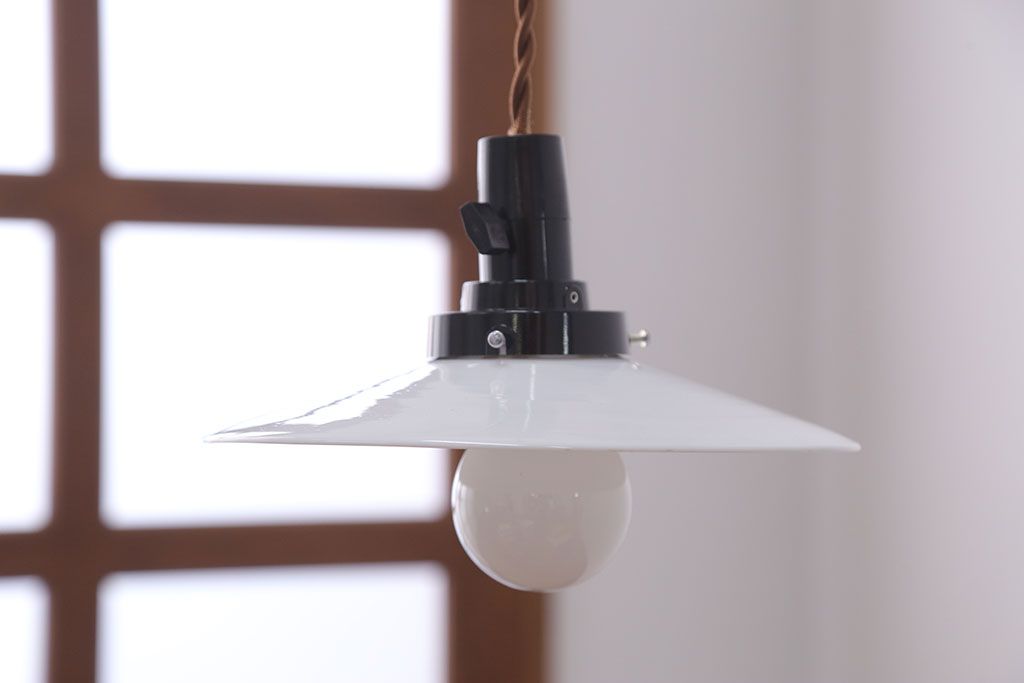 昭和レトロ　平笠照明2個セット(3)