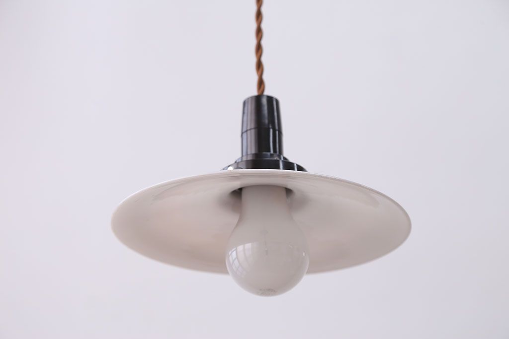 昭和レトロ　平笠照明2個セット(3)