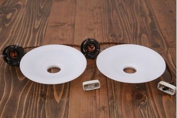 昭和レトロ　平笠照明2個セット(3)