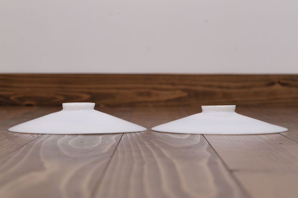 昭和レトロ　平笠照明2個セット(3)