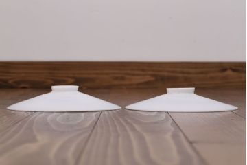 昭和レトロ　平笠照明2個セット(3)