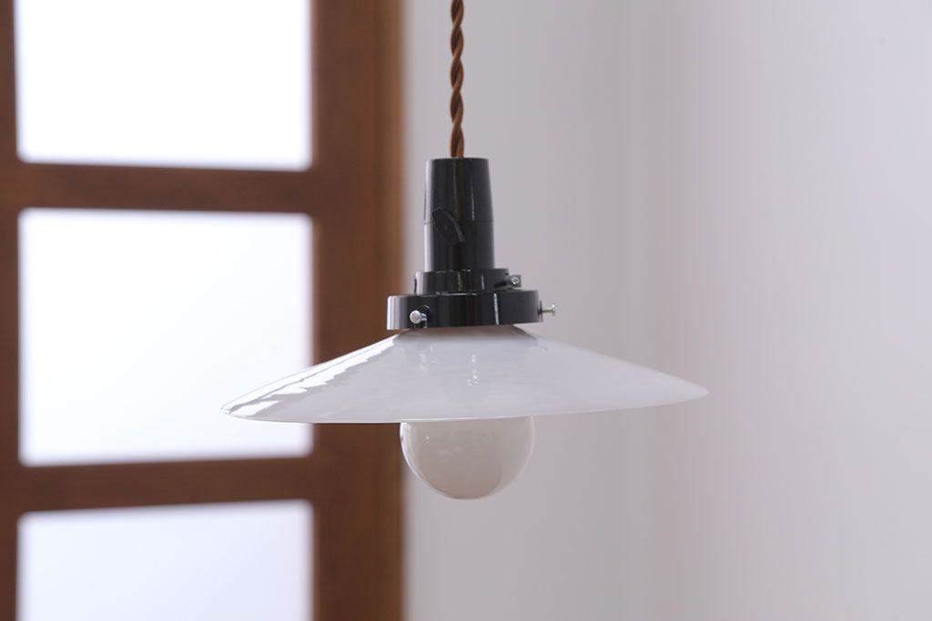 昭和レトロ　平笠照明2個セット(4)