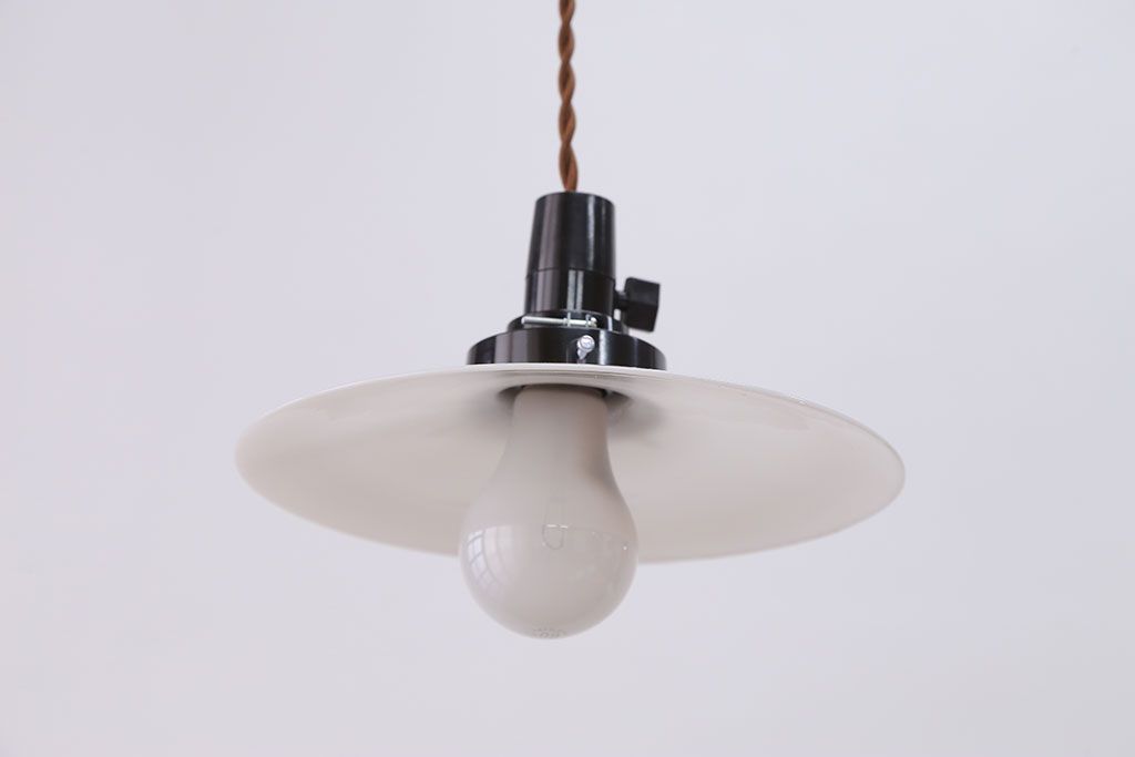 昭和レトロ　平笠照明2個セット(4)