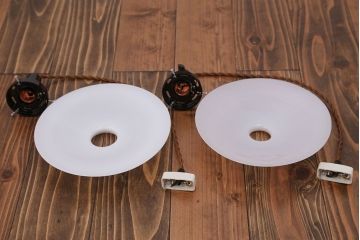 昭和レトロ　平笠照明2個セット(4)