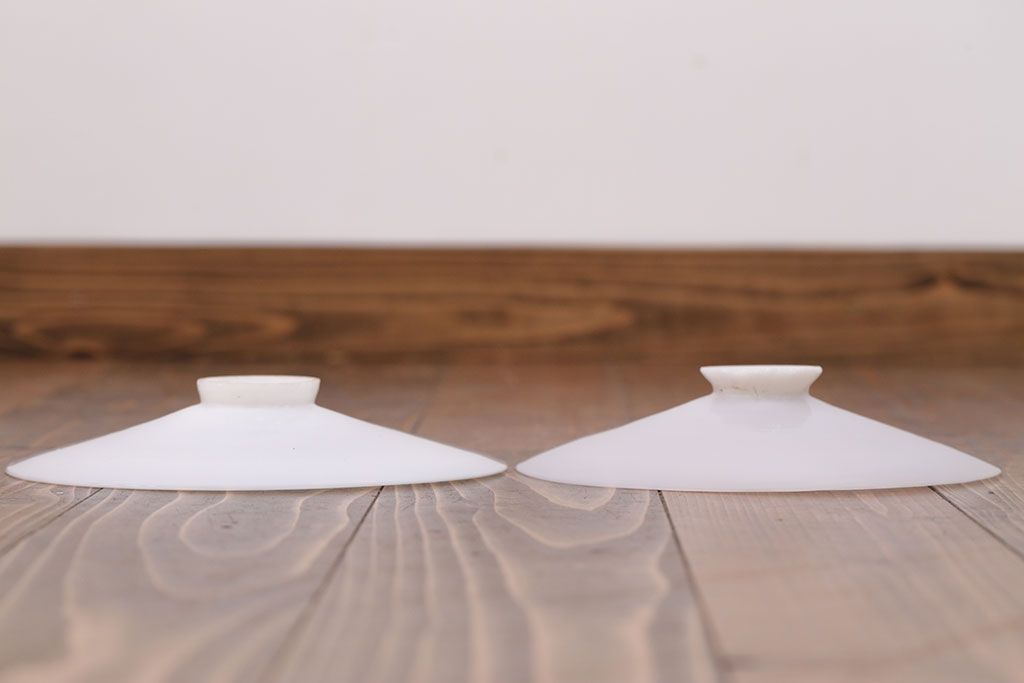 昭和レトロ　平笠照明2個セット(4)