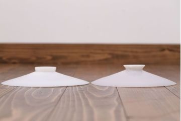 昭和レトロ　平笠照明2個セット(4)