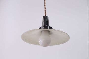 昭和レトロ　平笠照明2個セット(5)