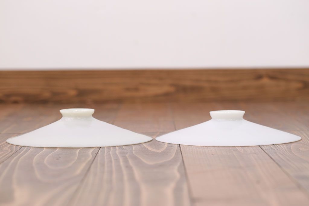 昭和レトロ　平笠照明2個セット(5)