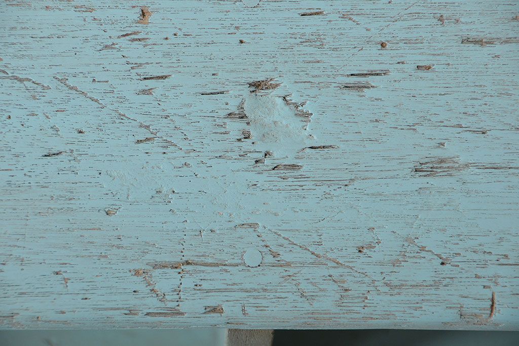 アンティーク家具　 アンティークペイント　小さなマス目棚(1)