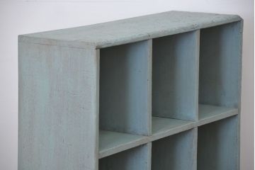 アンティーク家具　 アンティークペイント　小さなマス目棚(1)