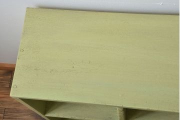 アンティーク家具　 アンティークペイント　小さなマス目棚(2)