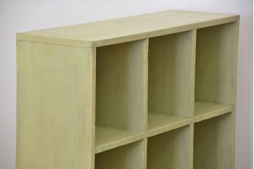 アンティーク家具　 アンティークペイント　小さなマス目棚(2)