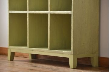 アンティーク家具　 アンティークペイント　小さなマス目棚(2)