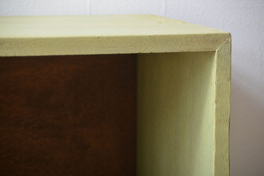 アンティーク家具　 アンティークペイント　小さなマス目棚(2)