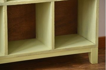 アンティーク家具　 アンティークペイント　小さなマス目棚(2)