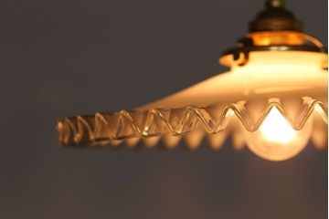 イギリスアンティーク　かわいいフリルシェード照明(4)