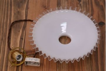 イギリスアンティーク　かわいいフリルシェード照明(7)