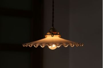 イギリスアンティーク　フリルシェード照明(8)