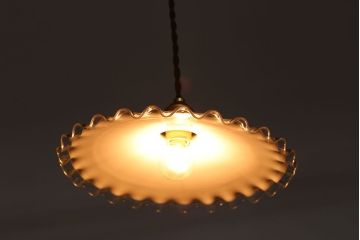 イギリスアンティーク　フリルシェード照明(8)