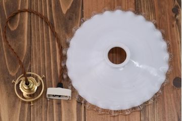 イギリスアンティーク　フリルシェード照明(8)