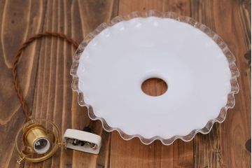 イギリスアンティーク　フリルシェード照明(8)