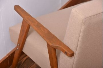 アンティーク家具　シンプルな2.5人掛けソファ