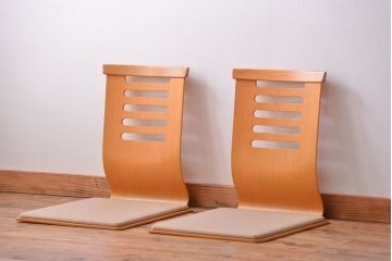 中古　天童木工　座椅子　2脚セット(2)