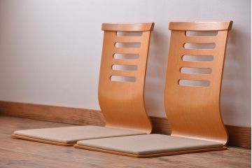 中古　天童木工　座椅子　2脚セット(2)