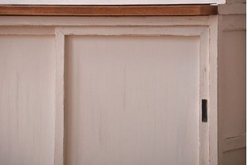 アンティーク家具　アンティークペイント　お洒落な食器棚