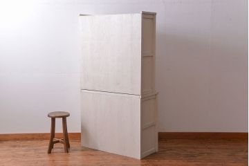 アンティーク家具　アンティークペイント　お洒落な食器棚