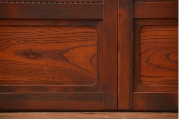 腰板欅材!裏障子付き幅の狭い格子戸4枚セット