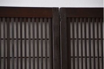 古民具・骨董　裏障子、裏ガラス付き格子戸4枚