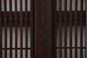古民具・骨董　裏障子、裏ガラス付き格子戸4枚