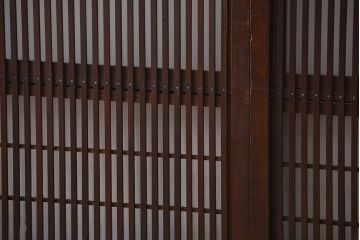 古民具・骨董　裏障子、裏ガラス付き格子戸4枚