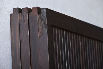 古民具・骨董　裏障子、裏ガラス付き格子戸4枚