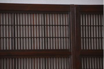 古民具・骨董　裏障子、裏ガラス付き格子戸4枚