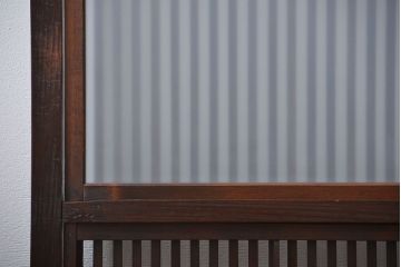 古民具・骨董　裏障子、裏ガラス付き格子戸4枚