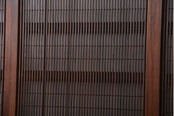 腰板欅材!裏障子付き上質な格子戸4枚セット