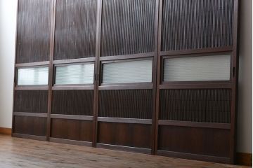 古民具・骨董 裏障子付き格子戸4枚セット