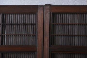 古民具・骨董 裏障子付き格子戸4枚セット