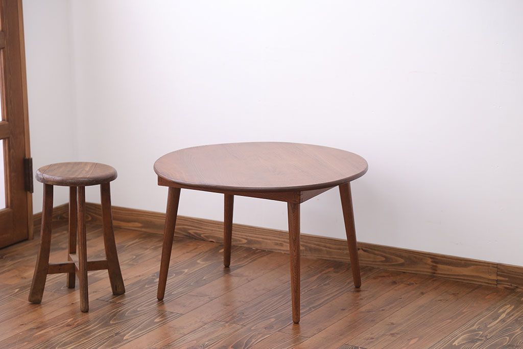 レトロ家具　昭和レトロ 丸テーブル