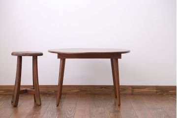 レトロ家具　昭和レトロ 丸テーブル