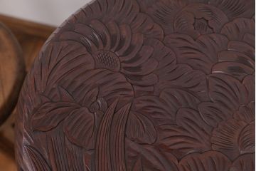 アンティーク雑貨　中古　日光彫　美しい花台