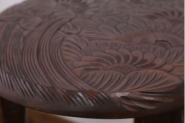 アンティーク雑貨　中古　日光彫　美しい花台