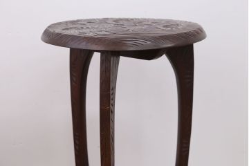 アンティーク雑貨　中古　日光彫　美しい花台