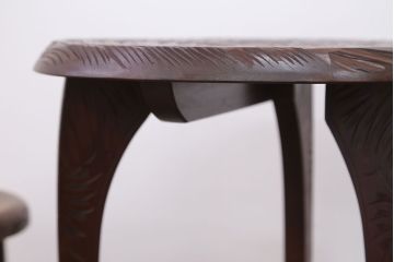 アンティーク雑貨　中古　日光彫　美しい花台