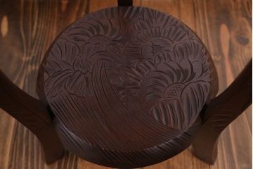 アンティーク雑貨　中古　日光彫　美しい花台