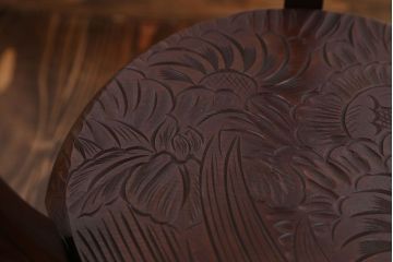 アンティーク雑貨　中古　日光彫　美しい花台